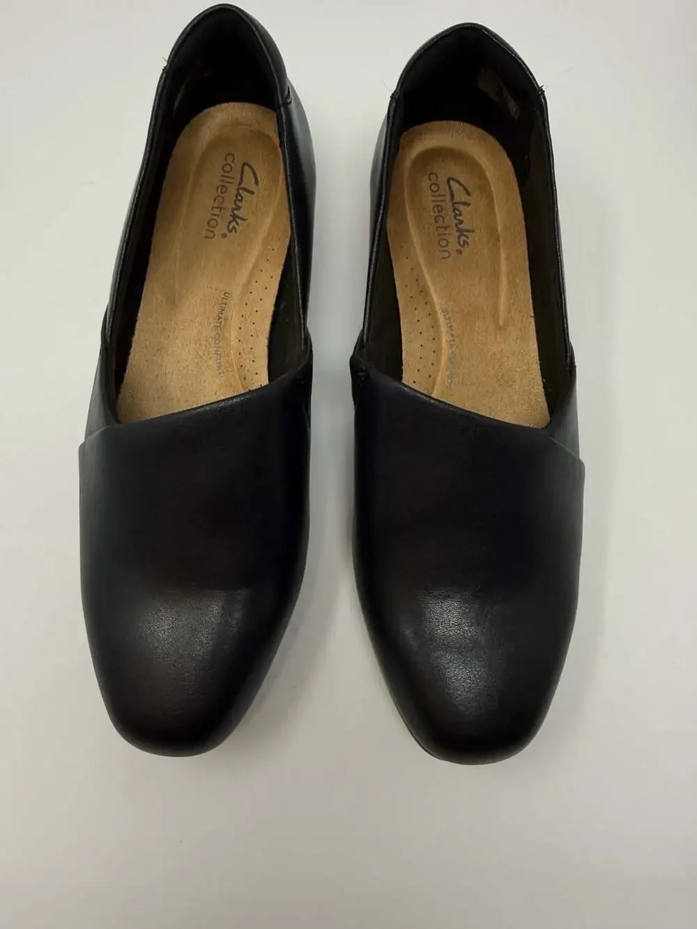 Clarks Juliet Palm Women's Black Leather Slip on Loafer women’s sz 8